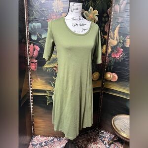 Isaac Mizrahi Green Short Sleeve Tunic Dress (D2)